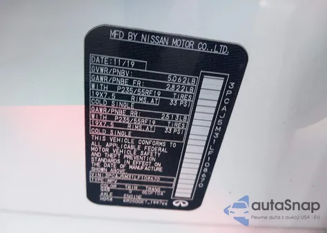 2020 Infiniti Qx50 Essential Awd из США, поврежденный, VIN 3PCAJ5M31LF108670